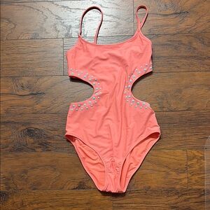 NWT Aerie coral cutout swimsuit